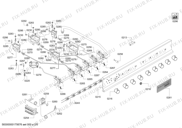 Схема №4 SOH34F0S1N с изображением Решетка для плиты (духовки) Bosch 00700184