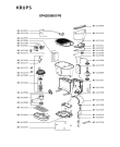 Схема №1 XP420050/1P0 с изображением Плата управления для кофеварки (кофемашины) Krups MS-622898