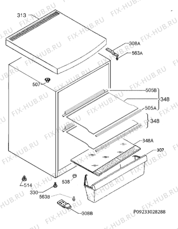 Взрыв-схема холодильника Aeg Electrolux S71709TSX0 - Схема узла Housing 001