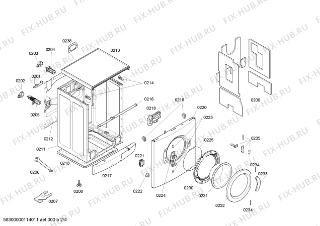 Схема №1 WFO3250DN Maxx WFO3250 с изображением Вкладыш в панель для стиралки Bosch 00495227