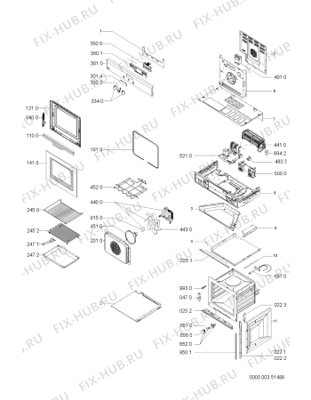 Схема №1 AKL490/WH с изображением Панель для духового шкафа Whirlpool 481245319421