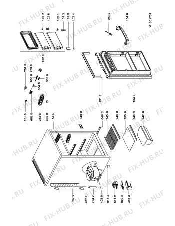 Схема №1 ARC01702 (F091176) с изображением Термостат для холодильника Indesit C00327552