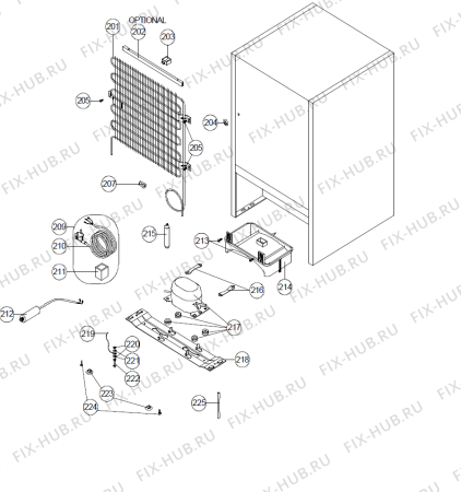 Взрыв-схема холодильника Gorenje RT-3140 W (136293) - Схема узла 03