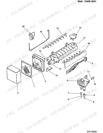 Схема №4 XRA600NF (F025219) с изображением Всякое для холодильника Indesit C00081409