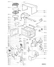 Схема №1 AVM 446 BL с изображением Панель управления для свч печи Whirlpool 481945358831