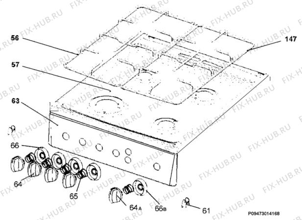 Взрыв-схема плиты (духовки) Electrolux DSO51GASS - Схема узла Section 4