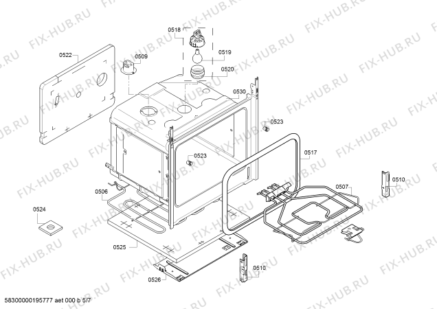 Схема №4 HGD625255Q с изображением Газовый кран для плиты (духовки) Bosch 12007467