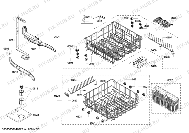 Схема №3 SHV43P13UC с изображением Набор кнопок для посудомойки Bosch 00618477