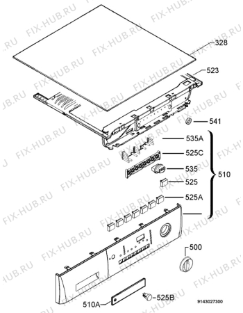 Взрыв-схема стиральной машины Aeg Electrolux L14800VIT - Схема узла Command panel 037