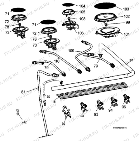 Схема №1 S524 с изображением Шланг для духового шкафа Zanussi 3423687023