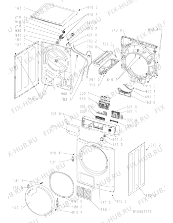 Схема №1 AZA-HP 7771 с изображением Моторчик для стиралки Whirlpool 481010345239