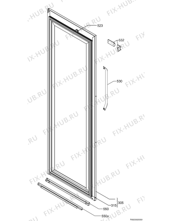 Взрыв-схема холодильника Aeg Electrolux SW91820-5R - Схема узла Door 003