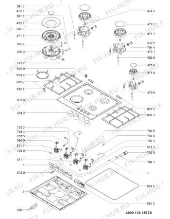 Схема №2 TGW 6465 IXL с изображением Фиксатор для плиты (духовки) Whirlpool 481010570995