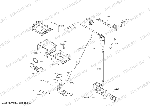 Схема №4 WAE28490 Bosch Maxx 6 с изображением Ручка для стиральной машины Bosch 00499865