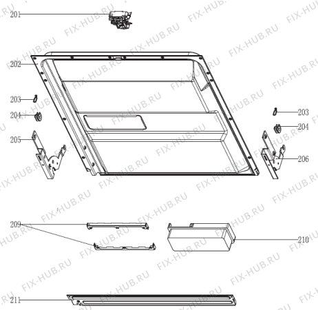 Схема №2 GS52214X (369312, GORENJE#8) с изображением Обшивка для посудомойки Gorenje 390289