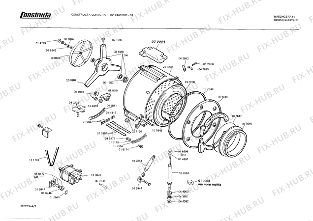 Взрыв-схема стиральной машины Constructa CV24400011 CONTURA - Схема узла 03