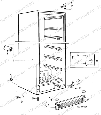 Взрыв-схема холодильника Arthurmartinelux AU2709C - Схема узла C10 Cabinet