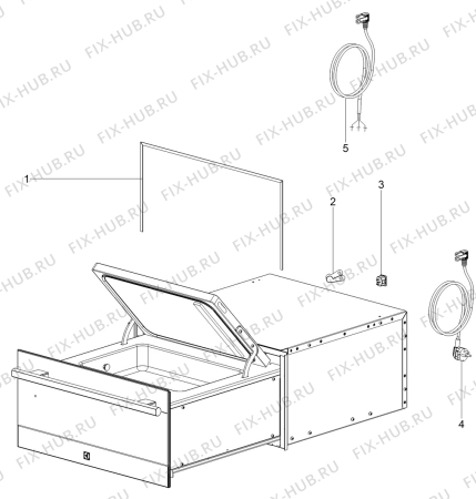 Взрыв-схема микроволновой печи Electrolux EVDP2980AX - Схема узла Section 6