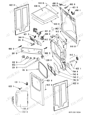 Схема №2 AWZ33034 (F090188) с изображением Наставление для стиралки Indesit C00371930