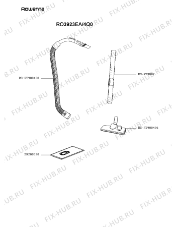 Взрыв-схема пылесоса Rowenta RO3923EA/4Q0 - Схема узла FP005646.3P2