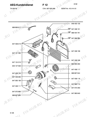 Взрыв-схема стиральной машины Blomberg TA 530-W 410,414,01 - Схема узла Section3