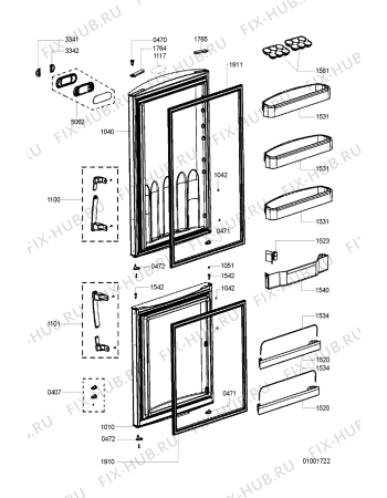 Схема №3 ARC 8140/1/AL с изображением Крышечка для холодильника Whirlpool 481244011523