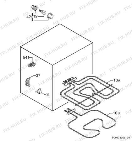 Взрыв-схема плиты (духовки) Zanussi ZCM661NM - Схема узла Electrical equipment 268