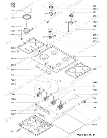 Схема №2 AKT 697/IX с изображением Затычка для духового шкафа Whirlpool 481244039554