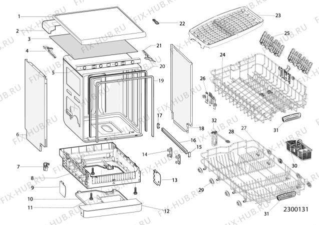 Схема №3 SIUF32120P (F094038) с изображением Сенсорная панель для посудомоечной машины Indesit C00532794