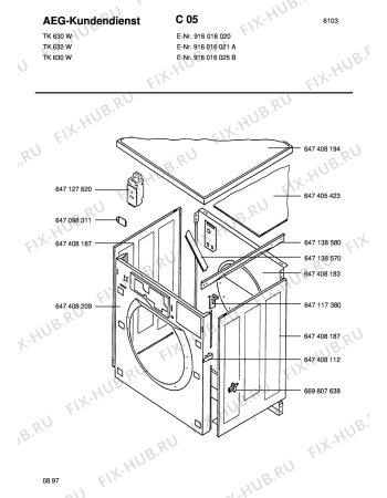 Взрыв-схема стиральной машины Blomberg TK 632-W DK 440055 - Схема узла Section1