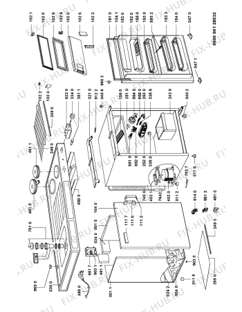 Схема №1 MK 1114/0-R с изображением Всякое для мини-кухни Whirlpool 481244069293