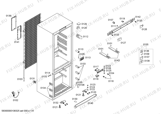 Схема №2 KGU44M90 с изображением Дверь для холодильника Bosch 00243007