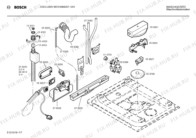 Схема №4 WOV4900 EXCLUSIV с изображением Панель для стиралки Bosch 00283046