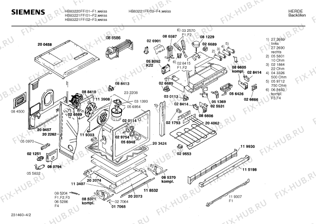 Схема №4 HB83020FF с изображением Переключатель для духового шкафа Siemens 00058940