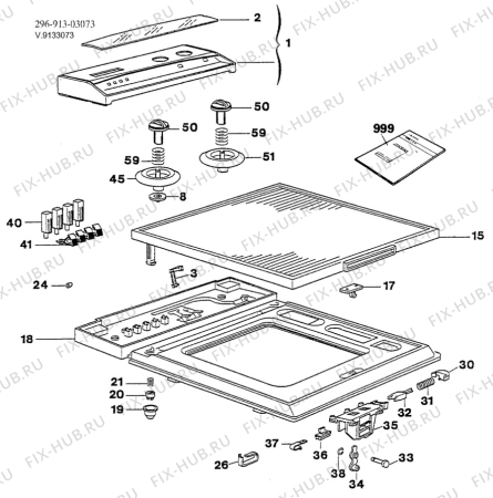 Взрыв-схема стиральной машины Electrolux WH2630 - Схема узла W30 Panel,User manual B