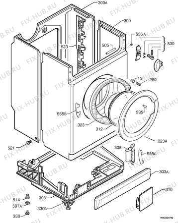 Взрыв-схема стиральной машины Electrolux EW1478F - Схема узла Housing 001