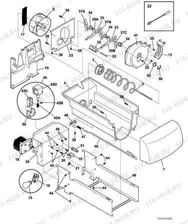 Взрыв-схема холодильника Aeg Electrolux S75628SK2 - Схема узла Ice container