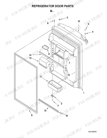 Схема №1 ARG 477/G с изображением Холдер для холодильной камеры Whirlpool 481902163810