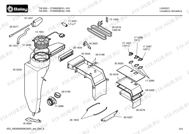 Схема №4 3TW850B TW850 с изображением Ручка выбора температуры для стиральной машины Bosch 00176091