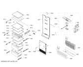 Схема №4 KAN93S65TI с изображением Дверь для холодильной камеры Bosch 00638805