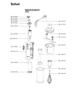Схема №1 HB65KD38/870 с изображением Элемент корпуса для блендера (миксера) Tefal MS-651636