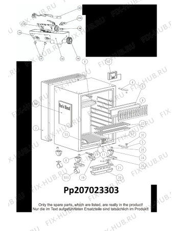 Взрыв-схема холодильника Dometic RH131LDFS - Схема узла Housing 001