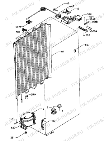 Взрыв-схема холодильника Marijnen CM2000F - Схема узла Cooling system 017