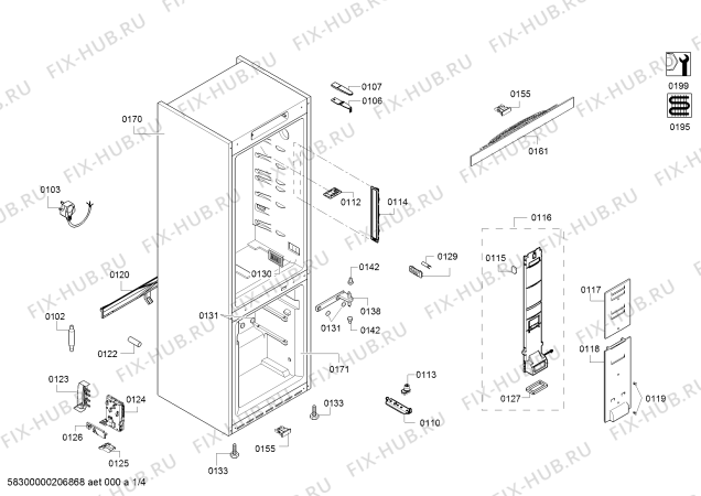 Схема №3 KG7393I3AR Neff с изображением Поднос для холодильной камеры Bosch 11024230