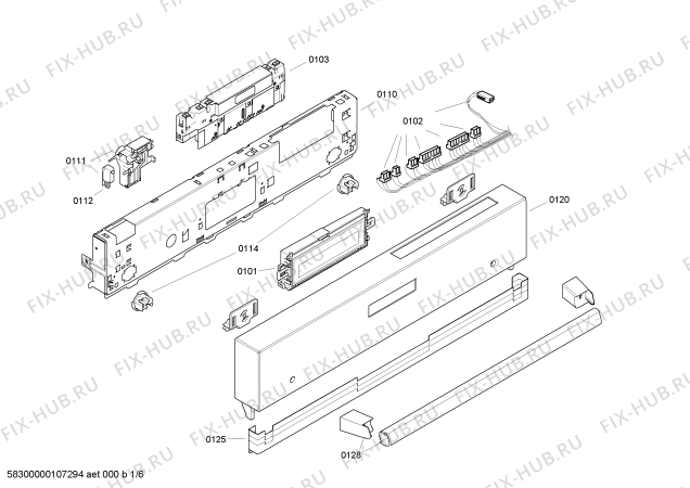 Схема №5 GM230130 с изображением Модуль управления для посудомойки Siemens 00493881