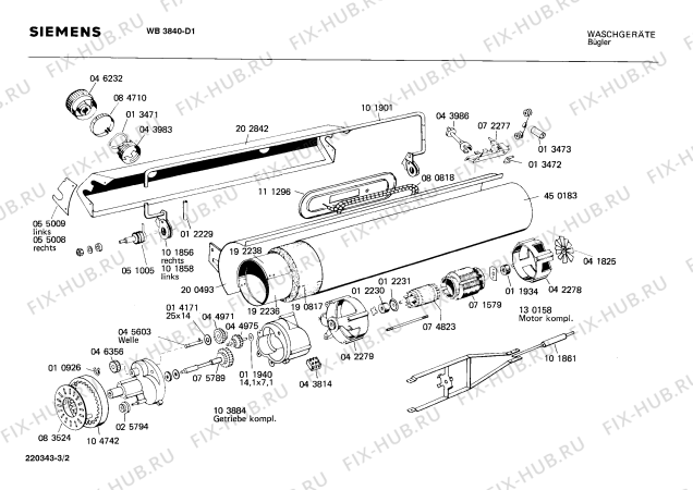 Схема №3 0727114020 WMB800 с изображением Пружина для гладильного катка Siemens 00027708