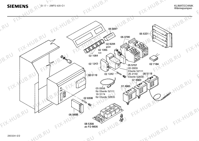 Схема №1 2WP2435-1 с изображением Переключатель для стиралки Bosch 00087589