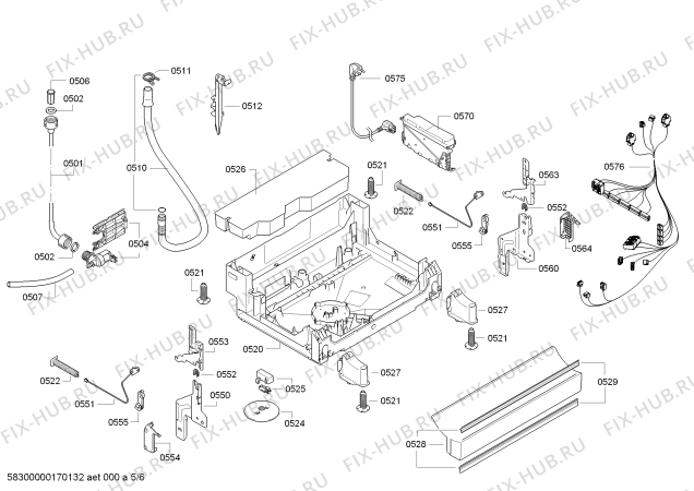 Схема №2 BM6480MG с изображением Модуль управления для посудомойки Bosch 00703286