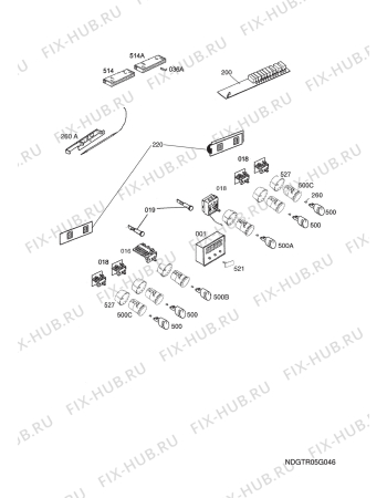 Взрыв-схема плиты (духовки) Aeg Electrolux E31562-4-M R07 - Схема узла Functional parts