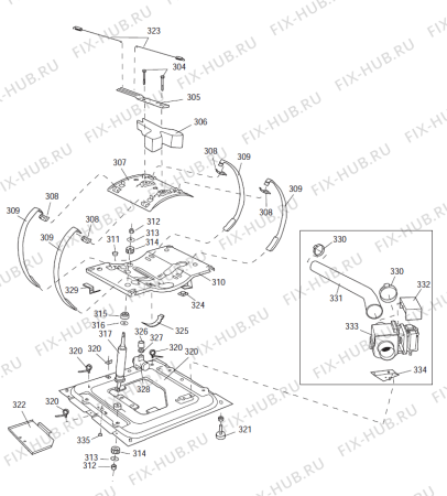 Взрыв-схема стиральной машины Gorenje 12605 CE   -White #LLF120620 (900003072, WM120) - Схема узла 04